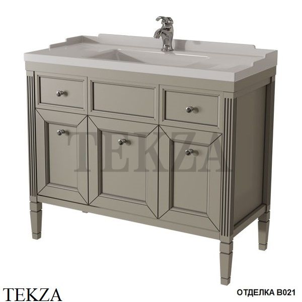 Caprigo ALBION Тумба напольная массив, с раковиной, 100 см 10314-B021, Grigio pietra