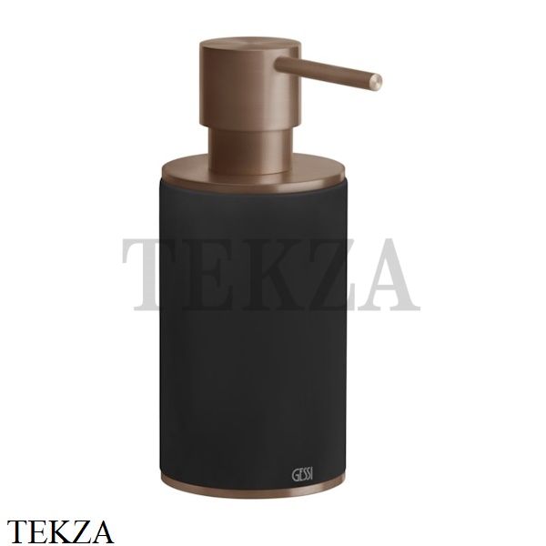 Gessi 316 ACCESSORIES Дозатор для жидкого мыла или лосьона, композит черный 54738-708, Copper Brushed