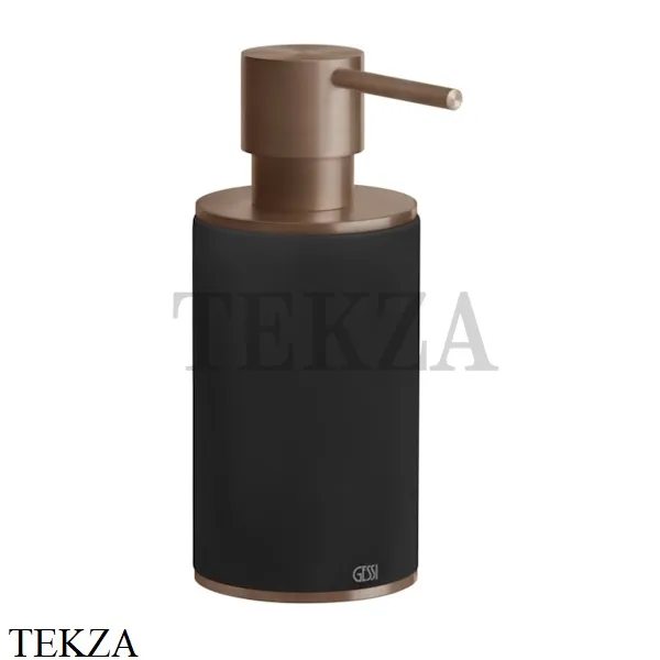 Gessi 316 ACCESSORIES Дозатор для жидкого мыла или лосьона, композит черный 54738-708, Copper Brushed