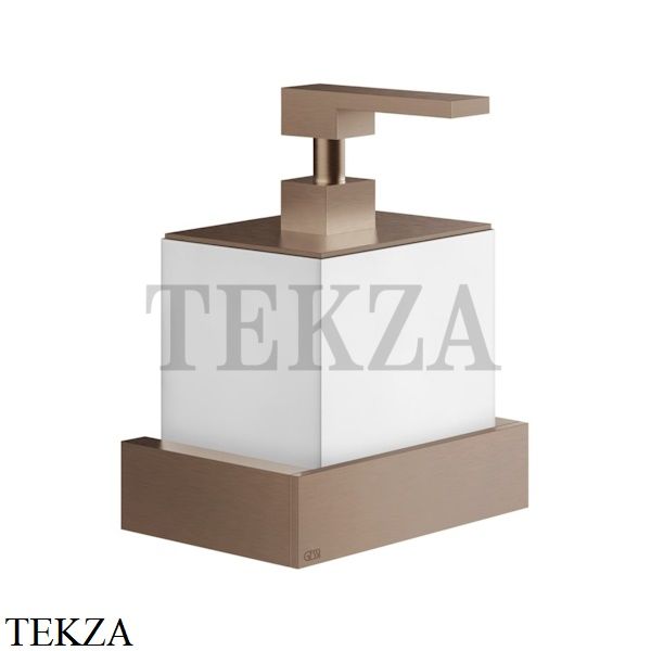 GESSI Rettangolo Дозатор для жидкого мыла или лосьона, белый 20813-708, Copper Brushed