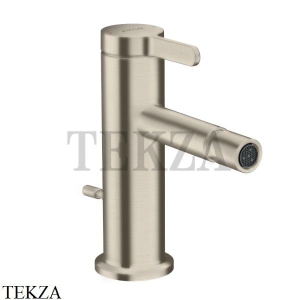 Axor ONE Смеситель для биде, с донным клапаном 48210820, Brushed Nickel