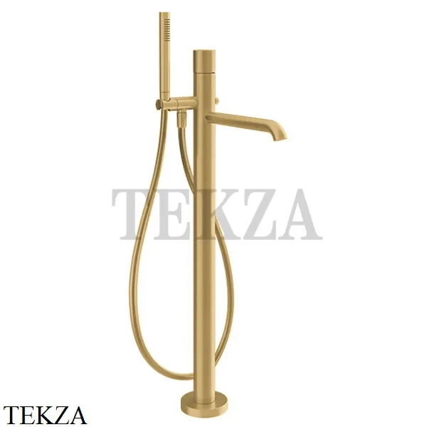 Gessi Habito UNITO Смеситель для ванны напольный, внешняя часть 70028-727, Brushed Brass