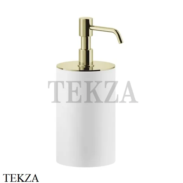 Gessi RILIEVO Дозатор для жидкого мыла настольный, композит белый 59537-710, Brass PVD