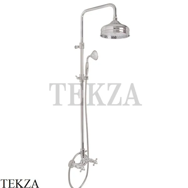 FIMA Carlo Frattini ELIZABETH Душевая колонна без излива, с гарнитуром F5085/2SN, Brushed nickel