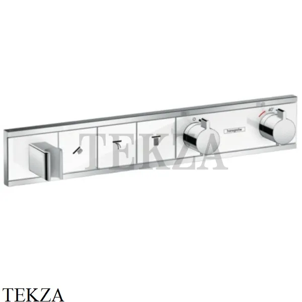 Hansgrohe RainSelect Термостатический модуль, 3 потока, внешняя часть 15356400, белый-хром глянец