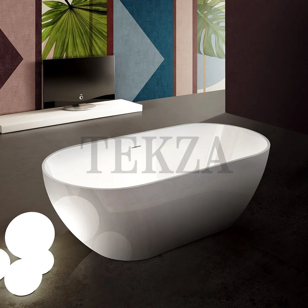 Gruppo Treesse CLIVIA Свободностоящая ванна 170 solid surface V447BL, белый глянец