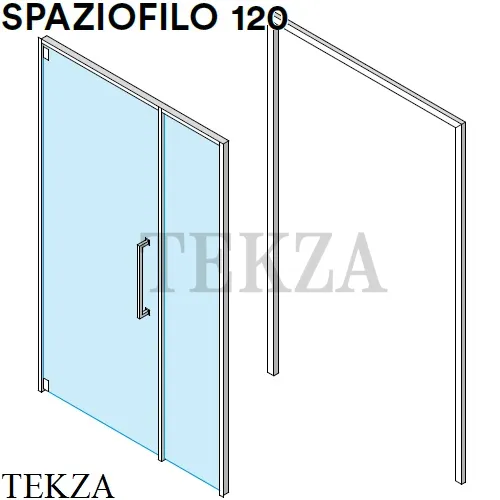 Effegibi SPAZIOFILO 120 Дверь распашная для хаммам без порожка HA30010005