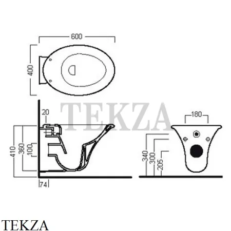 Hatria Sculture Унитаз подвесной YXKN01, сиденье с микролифтом, белый глянец