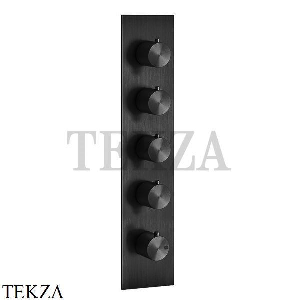 Gessi 316 WELLNESS Термостат 4 выхода на планке, внешняя часть 54518-299, Black XL