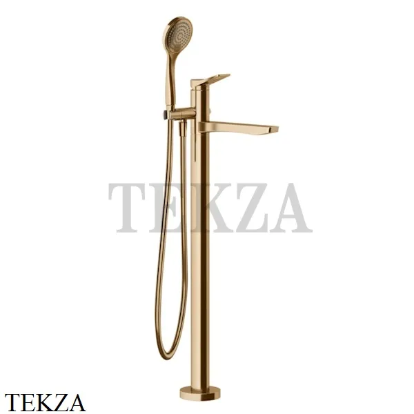 Gessi RILIEVO Смеситель для ванны напольный, с лейкой 59131-735, Warm Bronze PVD