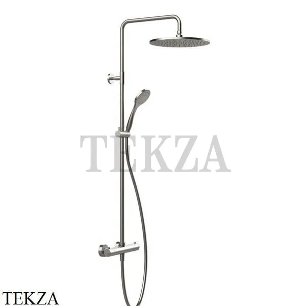 Gessi Emporio Shower Душевая колонна, термостат, верхний душ 30 см 35183-149, Finox Brushed Nickel