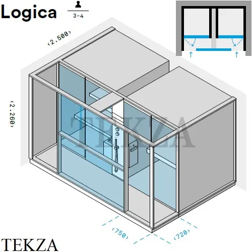 Effegibi LOGICA Комплекс сауна-хаммам-душ в нишу LO10010008