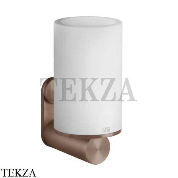 Gessi 316 ACCESSORIES Стакан для зубных щеток настенный, композит белый 54707-708, Copper Brushed