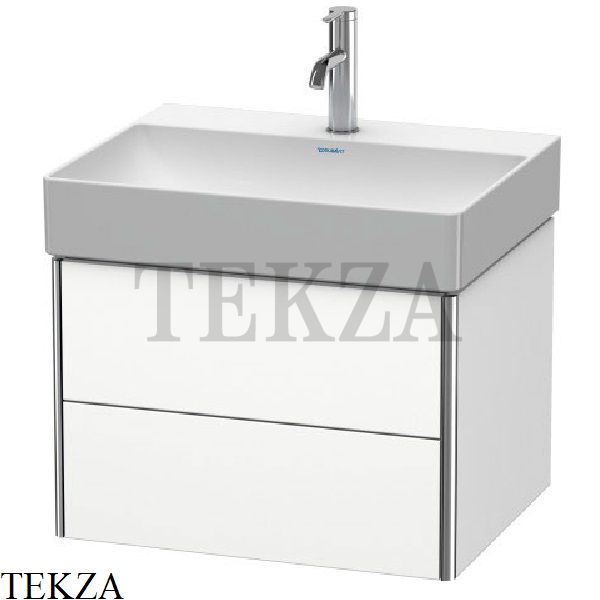 Duravit XSquare Тумба подвесная под раковину XS416101818, 2 выдвижных ящика, белый матовый