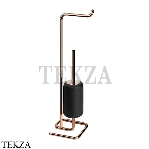 Gessi Goccia Стойка с держателем для туалетной бумаги и ершиком 38068-123, Copper глянец