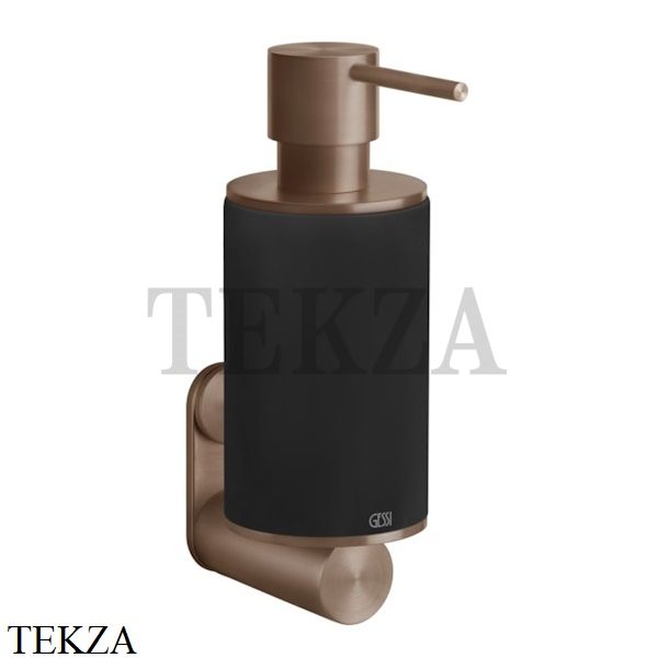 Gessi 316 ACCESSORIES Дозатор для жидкого мыла или лосьона, композит черный 54714-708, Copper Brushed