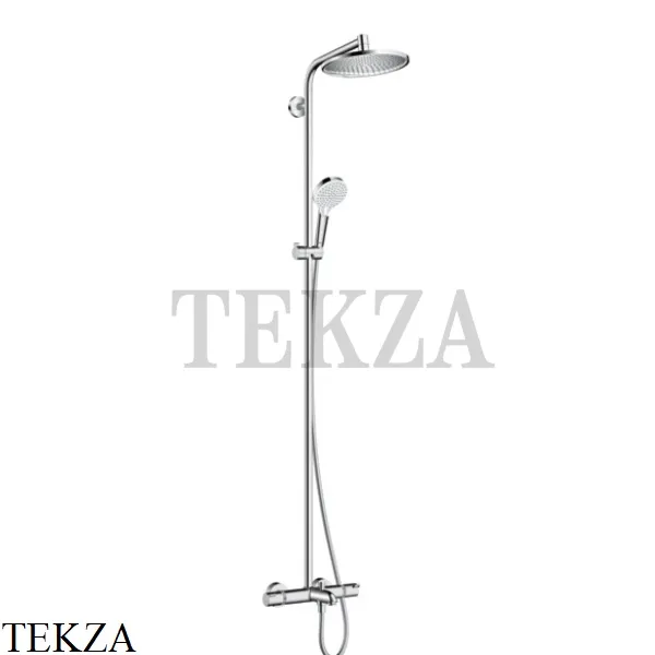 Hansgrohe Crometta S 240 1jet Showerpipe Душевая колонна с термостатом и изливом 27320000, хром глянец