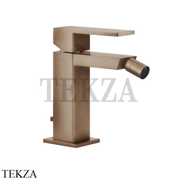 Gessi Rettangolo Смеситель для биде, с донным клапаном 20007-708, Copper Brushed