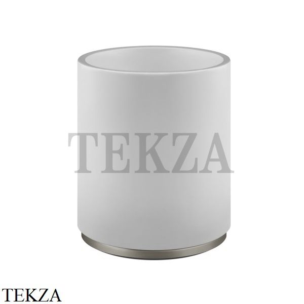 Gessi ANELLO Корзина для мусора, композит белый 45590-149, Finox Brushed Nickel