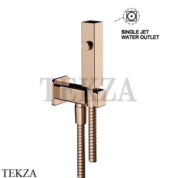 Gessi Rettangolo Гидроёршик настенный на 1/2" 33823-030, Copper глянец PVD