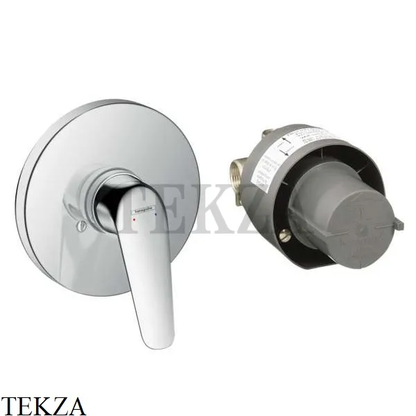 Hansgrohe Novus Смеситель для душа однорычажный, с встраиваемой частью 71068000, хром глянец