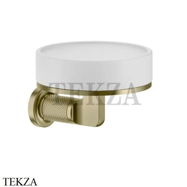 Gessi INCISO accessories Мыльница настенная, композит белый 58501-727, Brushed Brass