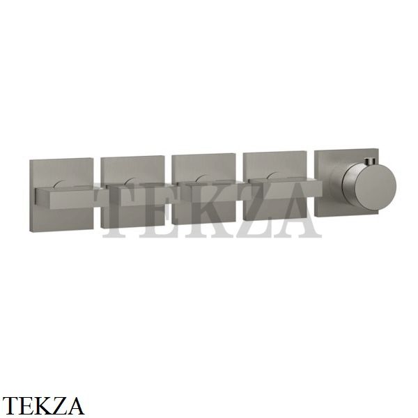 Gessi Rettangolo shower Термостат на 4 потока, внешняя часть 44338-149, Finox Brushed Nickel