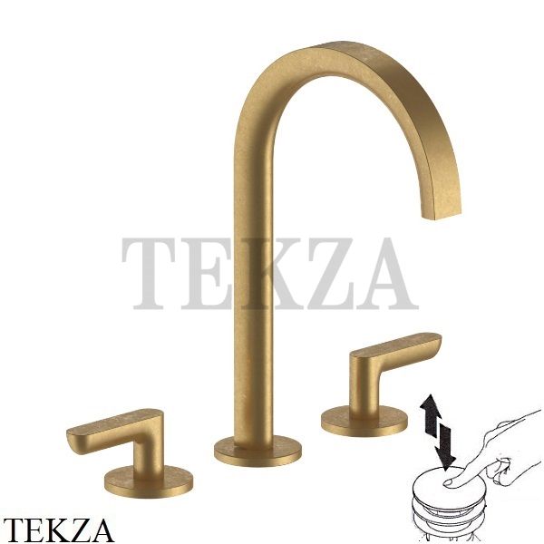 Fantini Icona Deco Смеситель для раковины, с донным клапаном 53Q7R107, Pure Brass PVD