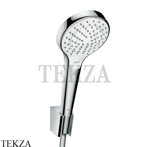 Hansgrohe Croma Select S Vario Душевой набор 3jet, шланг 160 см 26411400, хром глянец-белый