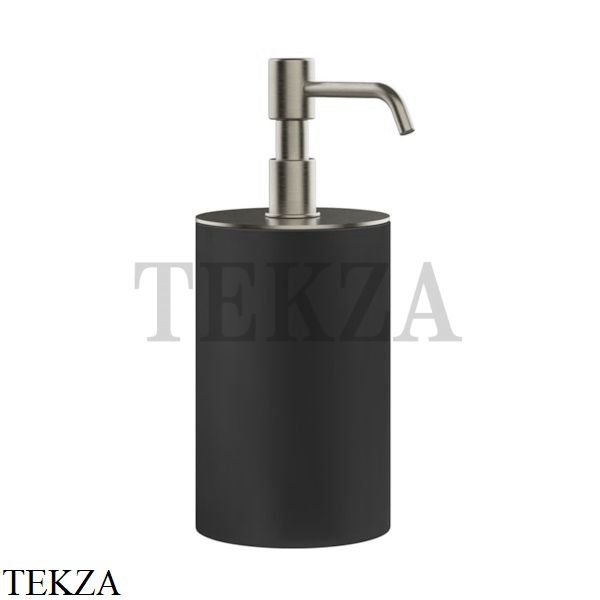 Gessi RILIEVO Дозатор для жидкого мыла настольный, композит черный 59538-149, Finox Brushed Nickel