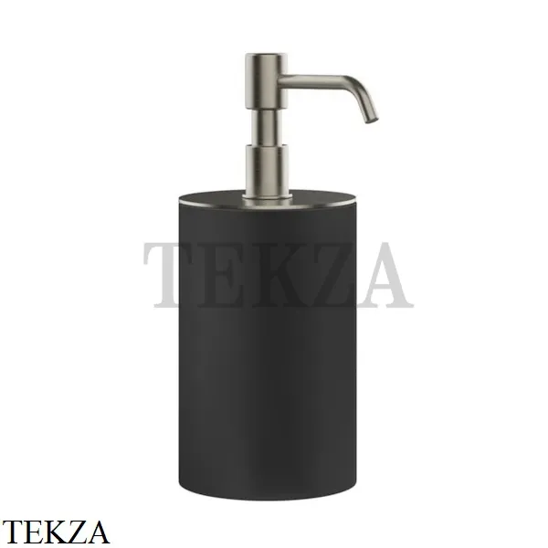 Gessi RILIEVO Дозатор для жидкого мыла настольный, композит черный 59538-149, Finox Brushed Nickel