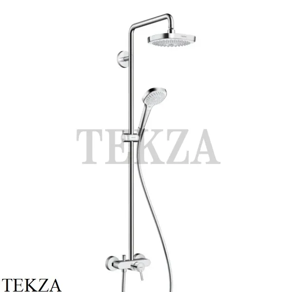 Hansgrohe Croma Select E 180 2jet Showerpipe Душевая колонна 27258400, белый-хром глянец