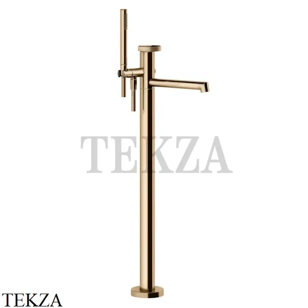 Gessi ANELLO Смеситель для ванны напольный, с гарнитуром 63328-735, Warm Bronze PVD