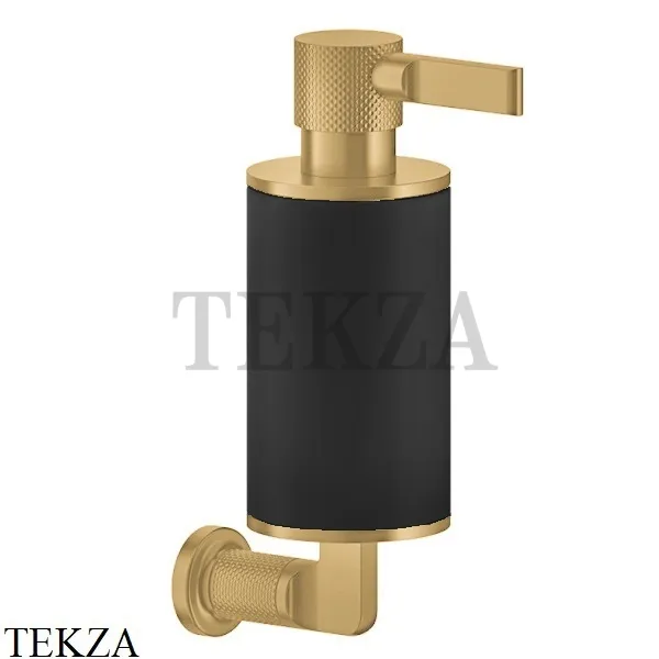 Gessi INCISO accessories Дозатор для жидкого мыла или лосьона, черный 58514-727, Brushed Brass