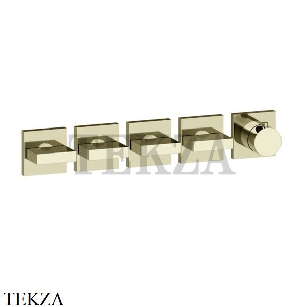 Gessi Rettangolo shower Термостат на 4 потока, внешняя часть 44338-710, Brass PVD