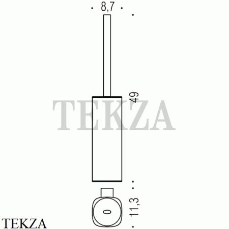 Colombo Trenta Туалетный ершик настенный B30070CR, хром глянец