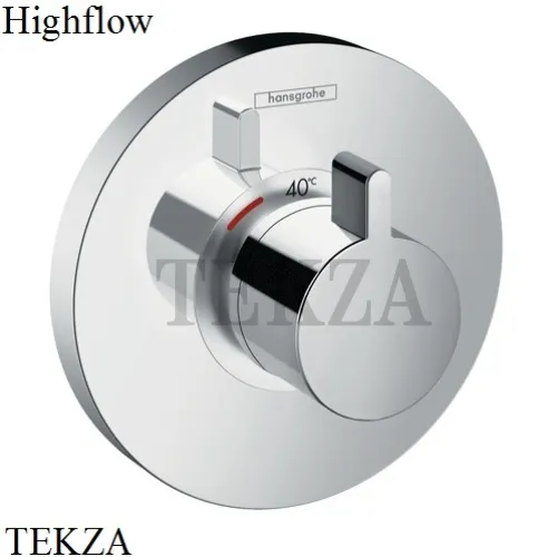 Hansgrohe ShowerSelect S Highflow Термостат для душа, внешняя часть 15741000, хром глянец