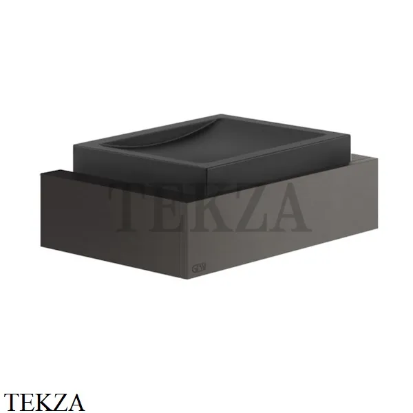 Gessi Rettangolo Мыльница настенная с держателем 20802-707, черный-Black Metal Brushed