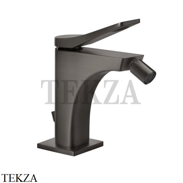 Gessi RILIEVO Смеситель для биде, с донным клапаном 59007-707, Black Metal Brushed