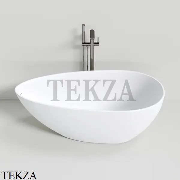 NT Bathroom NT312 1500 Petalo Ванна свободностоящая из литого камня Solid Surface, белый матовый