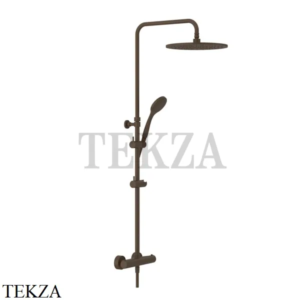 Gessi MINIMALISTIC Душевая колонна, термостат, гарнитур, верхний душ D30 см 35177-845, Dark Bronze