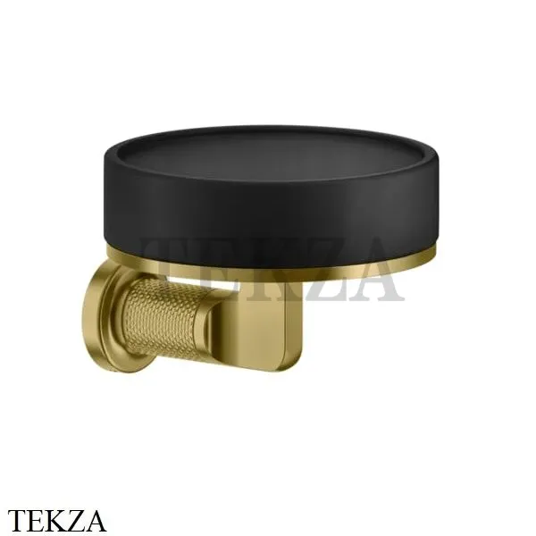 Gessi INCISO accessories Мыльница настенная, композит черный 58502-716, Gold Brushed PVD