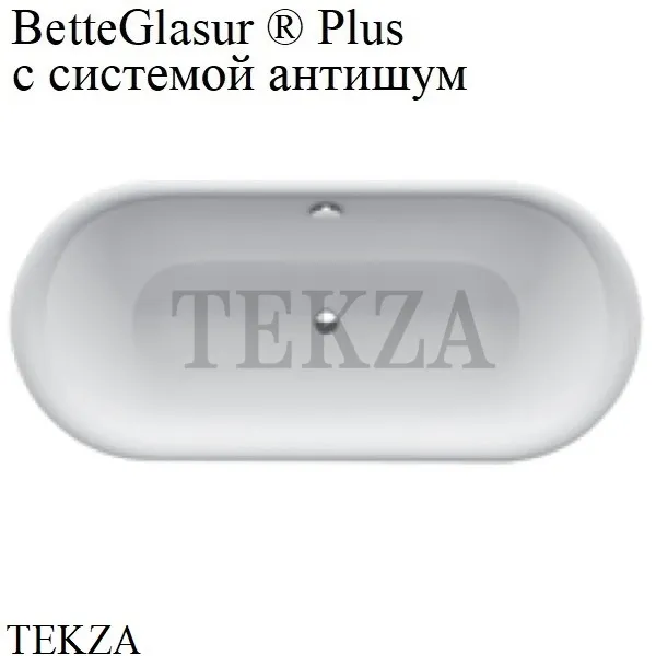 BETTE BetteLux Ванна овальная встраиваемая, сталь 3466-000 PLUS, BetteGlasur ® Plus, белый глянец