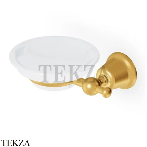 Zucchetti Delfi Мыльница подвесная, керамика белая ZAC210.C41, brushed gold