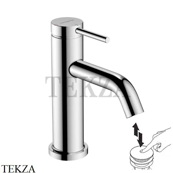 Hansgrohe Tecturis S Смеситель для раковины 80 CoolStart, с донным клапаном 73302000, хром глянец