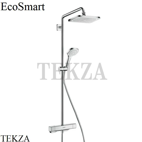 Hansgrohe Croma E Душевая колонна с термостатом 280 1 jet EcoSmart 27660000, хром глянец