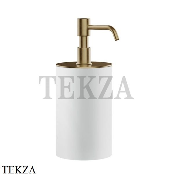 Gessi RILIEVO Дозатор для жидкого мыла настольный, композит белый 59537-726, Warm Bronze Br.