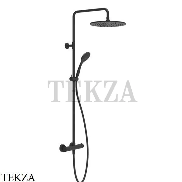 Gessi Emporio Shower Душевая колонна, термостат, верхний душ 30 см 35183-299, Black XL