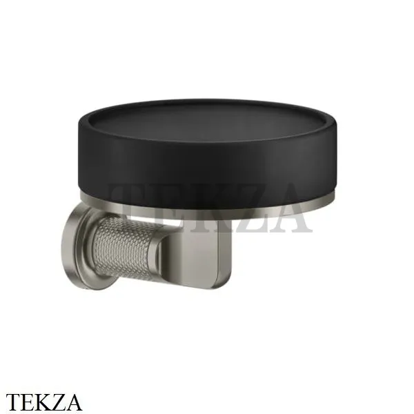 Gessi INCISO accessories Мыльница настенная, композит черный 58502-149, Finox Brushed Nickel