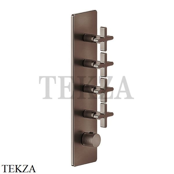 Gessi INCISO WELLNESS Термостат 4 выхода, внешняя часть 58228-845, Dark Bronze